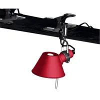 artemide -   lampe de bureau tolomeo rouge  aluminium